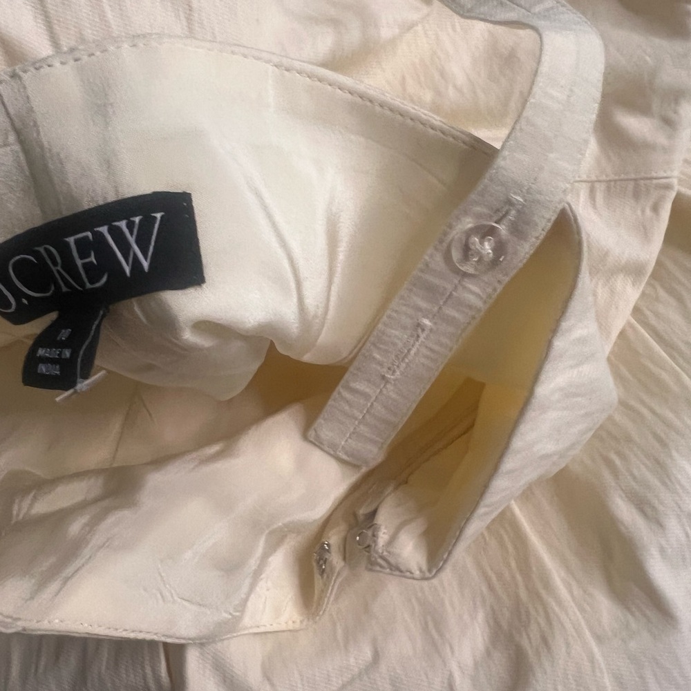 NWT Pleated drop-waist dress in crinkle cotton blend - Picture 8 of 8
